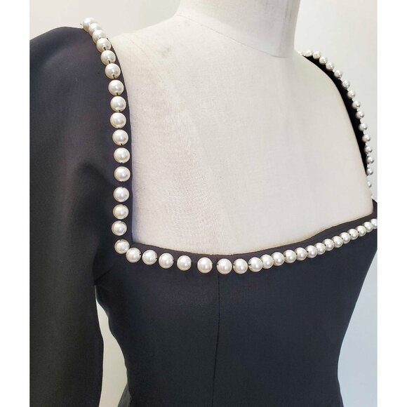 Odd Muse Womens The Ultimate Muse Pearl Mini Dress Black Long Sleeves 10 NWT - Picture 6 of 15